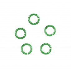 5mm 20ga Niobium Anodized Jumprings - Green - Pack of 10