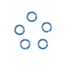 5mm 20ga Niobium Anodized Jumprings - Teal - Pack of 10
