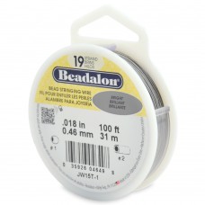 .018" 19 St Beadalon Beading Wire - Bright - 100ft (30m)