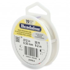 .012" (.30mm) Beadalon 19st Beading Wire - Silver Colour - 30ft (9.1m)