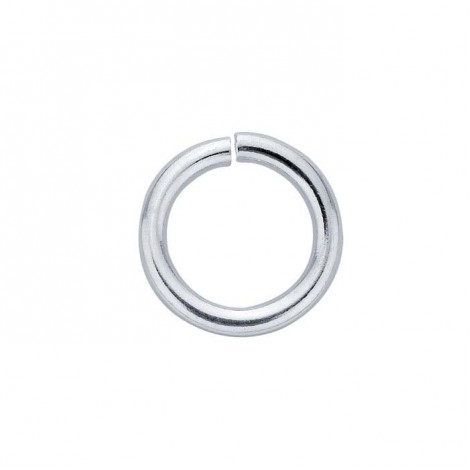 8.6mm (OD) 16ga Sterling Silver  Open Jumprings (6mm ID) - Pack of 2