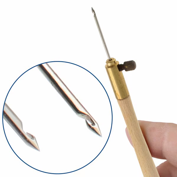 Beadsmith Tambour 3-Needle Set with Wooden Handle Fine, Medium