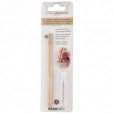 Beadsmith Tambour 3-Needle Set with Wooden Handle - Fine, Medium & Heavy (70, 100, 120)