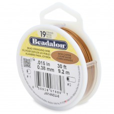 .015" (0.38mm) Beadalon 19st Satin Copper Beading Wire - 30ft (9.2m)