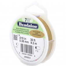 .015" (0.38mm) 7 Strand Gold Color Beadalon Beading wire - 30ft (9.1m)