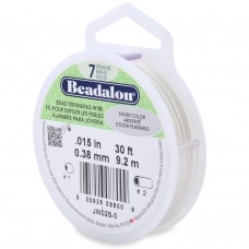 .015" (0.38mm) 7 Strand  Silver Color Beadalon Beading Wire - 30ft (9.1m)