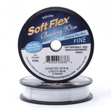 .014" Soft Flex Beading Wire - White Quartz - 9.2m