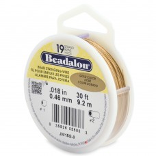 .018" 19st Beadalon Gold Colour Beading Wire - 30ft (9.1m)