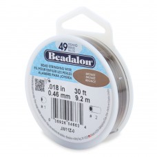 .018" 49st Bronze Beadalon Beading Wire - 30ft (9.2m)