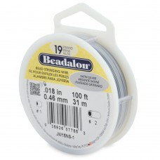 .018" Beadalon 19st Satin Silver Bdg Wire - 100ft (30m)