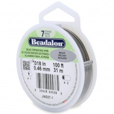 .018" Beadalon 7 Strand Beading Wire - Bright - 100ft (30m)