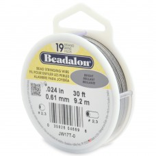 .024" 19st Beadalon Beading Wire - Bright - 30ft (9.2m)