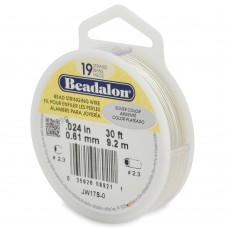 .024" Beadalon 49st Beading Wire - Silver Color 30ft (9.2m)
