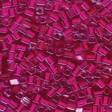 4mm Miyuki Squares - Colour Lined Fuchsia - 20gm