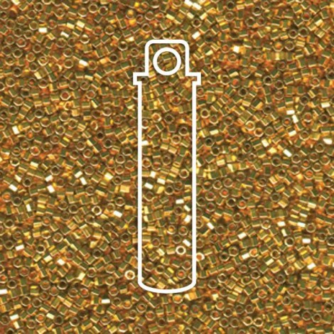 11/0 Delica Hex Cut Seed Beads - 24Kt Bright Gold - 7.2gm 11/0 Delica Hex Cut Seed Beads - 24Kt Bright Gold - 7.2gm