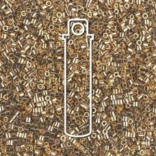 15/0 Delica Seed Beads - Light 24K Gold Plated - 7gm