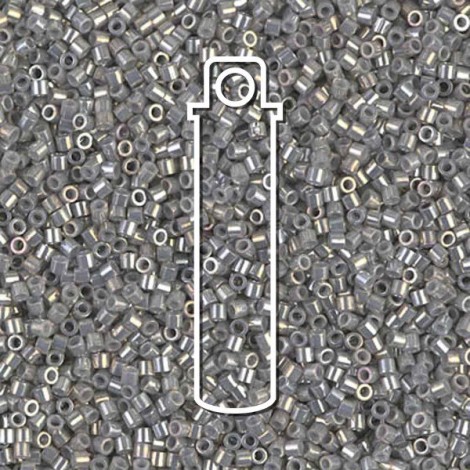 15/0 Delica Seed Beads - Galvanised Grey Luster - 7gm