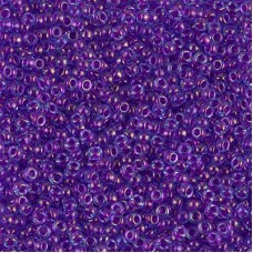 11/0 Miyuki Seed Beads - Fuchsia Lined Aqua Luster - 24gm