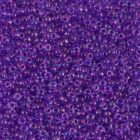 11/0 Miyuki Seed Beads - Fuchsia Lined Aqua Luster - 24gm 11/0 Miyuki Seed Beads - Fuchsia Lined Aqua Luster - 24gm