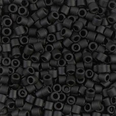 8/0 Miyuki Delicas - Matte Black - 6.8gm