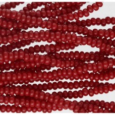 11/0 Czech Seed Bead Hanks - Opaque Dark Red Wine - 18gm