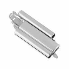 14x24mm Beadsmith Beadslide Smooth Plain Clasp - Silver Plated - each
