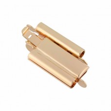 14x18mm Beadsmith Beadslide Smooth Plain Clasp - Gold Plated - each