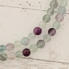 4mm Rainbow Fluorite Gemstone Beads