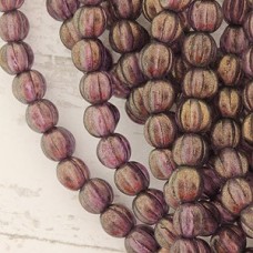 5mm Czech Melon Beads - Halo - Regal - Pack of 20
