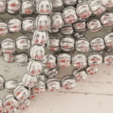 5mm Czech Melon Beads - Silver - Pack of 20