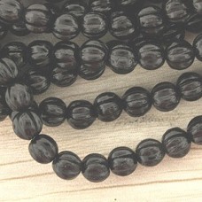 5mm Czech Melon Beads - Jet - Pack of 20