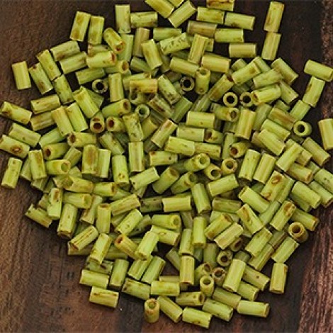 Toho 3mm (#1) Bugle Beads - Sour Apple Picasso