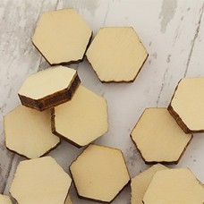 12mm Unfinished Wooden Hexagon Tiles for Earrings