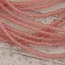 2mm Czech Round Beads - Milky Pink