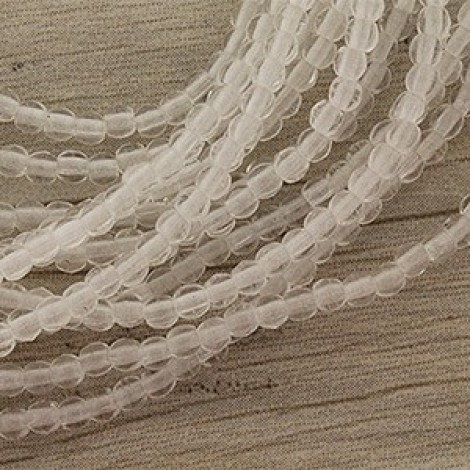 2mm Czech Round Beads - Crystal - Pack of 100