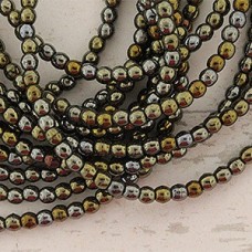 2mm Czech Round Beads - Iris Brown - Pack of 100