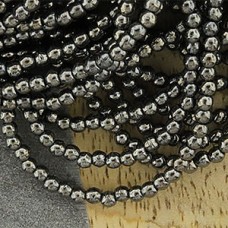 2mm Czech Glass Round Beads - Hematite
