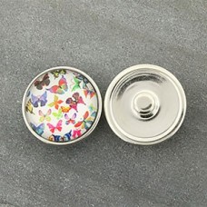 20mm Noosa Style Rainbow Butterflies Snap Chunks - Each