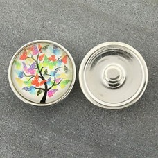 20mm Noosa Style Butterfly Tree Snap Chunks - Pack of 2