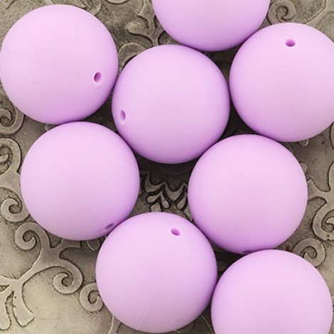 20mm Baby-Safe Silicone Round Beads - Lilac