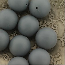 20mm Baby-Safe Silicone Round Beads - Grey