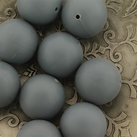20mm Baby-Safe Silicone Round Beads - Grey