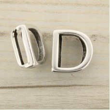 13x13mm Letter Slider for 10mm Flat Cord - D - Each