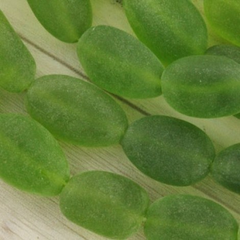 16-22mm Cultured Sea Glass Nugget Beads - Shamrock