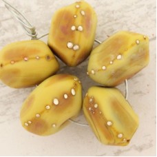 11mm Canyon Wall Lampwork Pebble Beads - Pack of 5