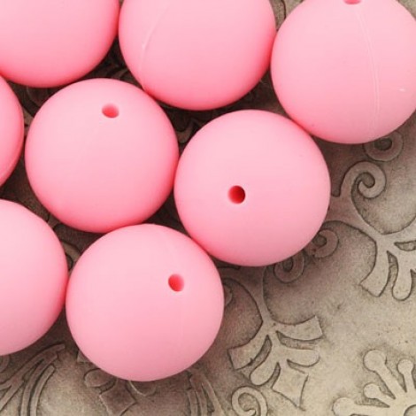 20mm Baby-Safe Silicone Round Beads - Lt Pink