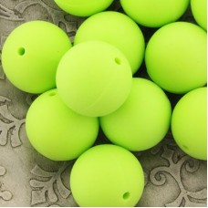 20mm Baby-Safe Silicone Round Beads - Chartreuse