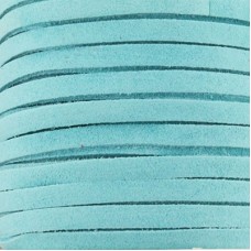 5x1.5mm European Flat Suede Leather Cord - Sky Blue - Per metre