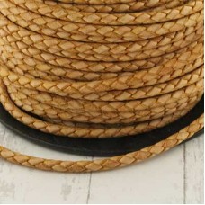 4mm Beadsmith Natural Bolo Woven Leather Cord