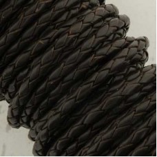 3mm Beadsmith Dark Brown Bolo Woven Leather Cord